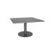 Origin 42" Square Aluminum Pedestal Tea Table Storm