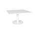 Origin 36" Square Aluminum Pedestal Tea Table White