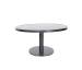 Origin 48" Round Aluminum Pedestal Tea Table Black