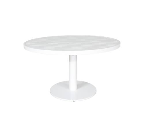 Origin 48" Round Aluminum Pedestal Tea Table White